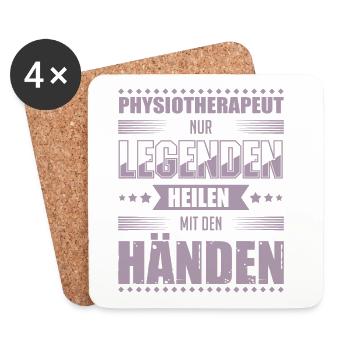 Physiotherapeut Geschenkideen - Untersetzer (4er-Set) - Weiß - Vorne