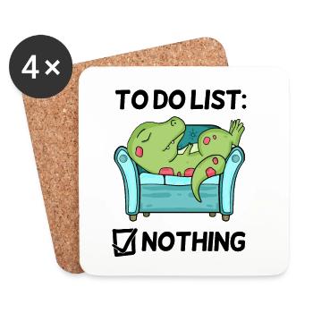 Funny Saying - To do list - Coasters (set of 4) - white - Front