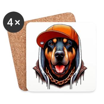 Dog - Coasters (set of 4) - white - Front