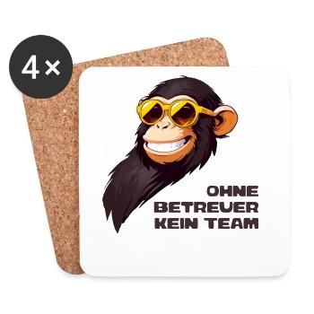 Ohne Betreuer Kein Team - Untersetzer (4er-Set) - Weiß - Vorne