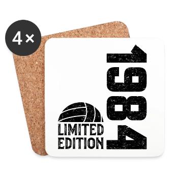 40e Anniversaire 1984 Édition Limitée Volleyball - Dessous de verre (lot de 4) - blanc - Devant