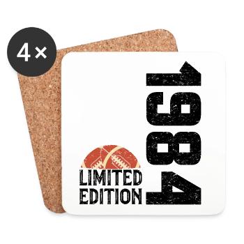 40e Anniversaire 1984 Édition Limitée Rugby - Dessous de verre (lot de 4) - blanc - Devant