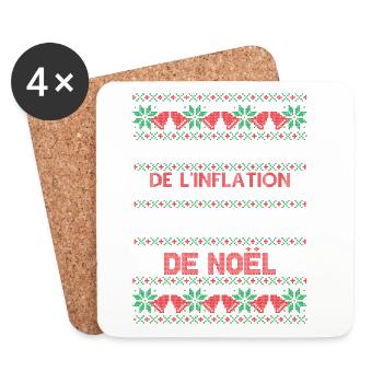 Pull Moche De Noël Humour Cadeau Noel Famille - Dessous de verre (lot de 4) - blanc - Devant