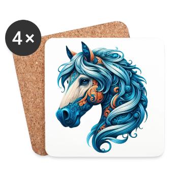 Horse - Coasters (set of 4) - white - Front