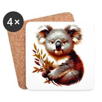 Koala - Dessous de verre (lot de 4) - blanc - Devant