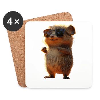 Quokka Be Quokka Happy Australien Lächeln Quokkas - Untersetzer (4er-Set) - Weiß - Vorne