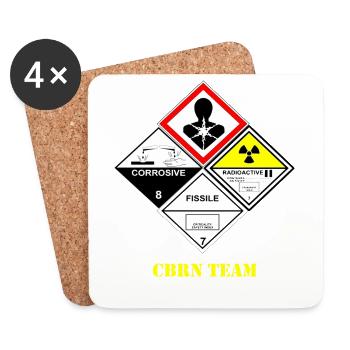 CBRN Team Gefahrensymbole - Coasters (set of 4) - white - Front