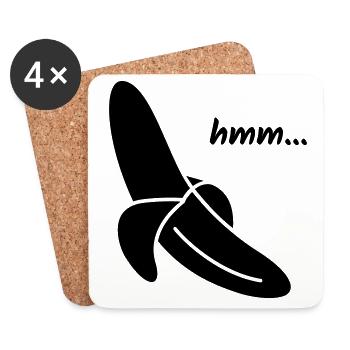 Hmm Yummy Banana Gift - Coasters (set of 4) - white - Front