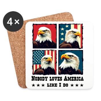 Bald eagle - Coasters (set of 4) - white - Front