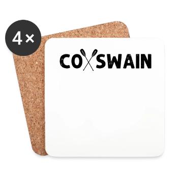 Coxswain Funny Boat Racing Steersman Scull Rowing - Coasters (set of 4) - white - Front