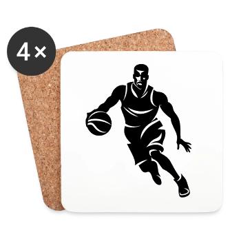 Basketball player - Coasters (set of 4) - white - Front