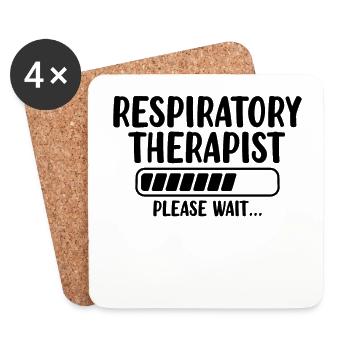 Respiratory Therapist Please Wait Lung Health RT - Coasters (set of 4) - white - Front