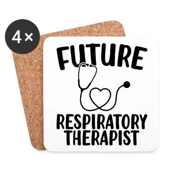 Future Respiratory Therapist Appreciation RT Lung - Coasters (set of 4) - white - Front