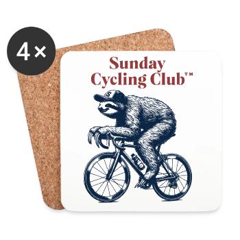 Sunday Cycling Club Sloth - Coasters (set of 4) - white - Front