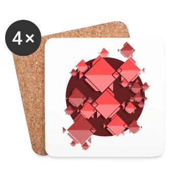red fish swarm - Untersetzer (4er-Set) - Weiß - Vorne