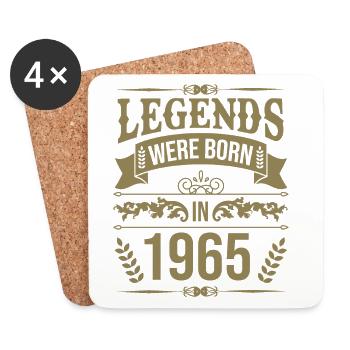 Legenden geboren 1965 Geburtstag - Untersetzer (4er-Set) - Weiß - Vorne