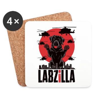 Labzilla - Dessous de verre (lot de 4) - blanc - Devant