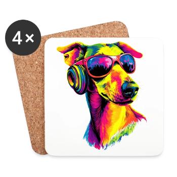 Greyhound Dog Lover Hunting Dog Love Greyhound - Coasters (set of 4) - white - Front