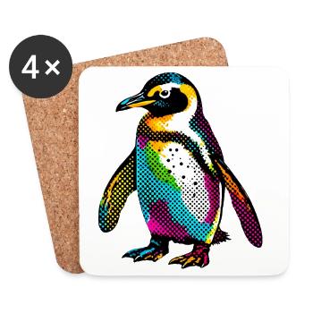 Pingouin - Dessous de verre (lot de 4) - blanc - Devant