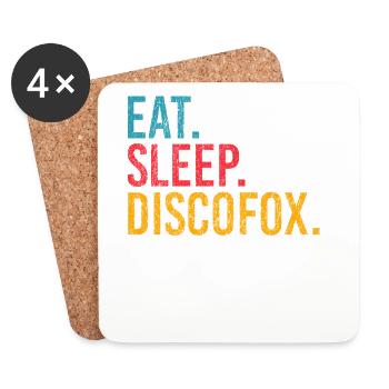 Eat Sleep Discofox Repeat für Tänzer - Untersetzer (4er-Set) - Weiß - Vorne
