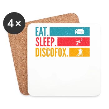 Eat Sleep Discofox Repeat für Tänzer - Untersetzer (4er-Set) - Weiß - Vorne