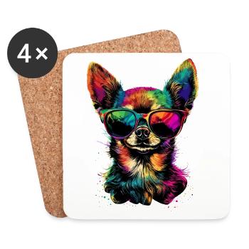 Chihuahua Dog Mistress I Love Cute Chihuahuas - Coasters (set of 4) - white - Front