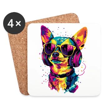 Chihuahua Hunde Frauchen Ich Liebe Süße Chihuahuas - Untersetzer (4er-Set) - Weiß - Vorne