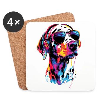 Dalmatian Dog Lover I Love Dalmatians - Coasters (set of 4) - white - Front