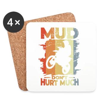 Mud Don't Hurt Much - Untersetzer (4er-Set) - Weiß - Vorne