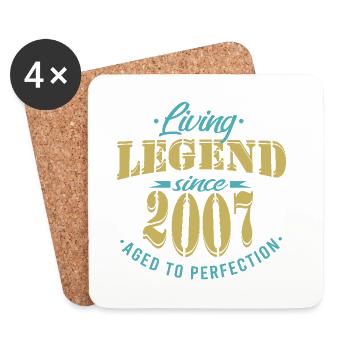 Birthday Legend 2007 Perfection - Dessous de verre (lot de 4) - blanc - Devant