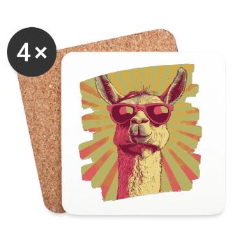 Alpaca - Coasters (set of 4) - white - Front