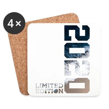 6. GEBURTSTAG LIMITED EDITION 2020 - Untersetzer (4er-Set) - Weiß - Vorne