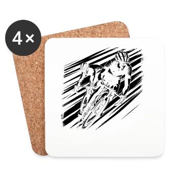 Cyclist - Coasters (set of 4) - white - Front