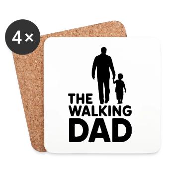 The walking Dad - Untersetzer (4er-Set) - Weiß - Vorne