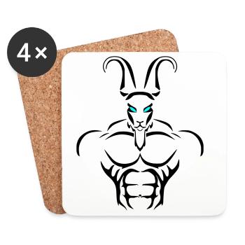 Alpha capricorn Deluxe - Untersetzer (4er-Set) - Weiß - Vorne