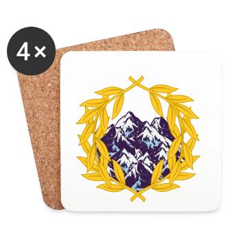 Austria Mountaineering Mountain Mountaineer Laurel Wreath - Coasters (set of 4) - white - Front