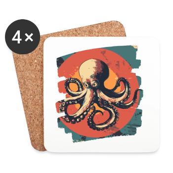 Octopus Octopus - Coasters (set of 4) - white - Front