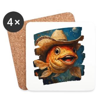 Texas Fishing - Untersetzer (4er-Set) - Weiß - Vorne