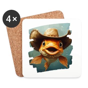 Texas Fishing - Untersetzer (4er-Set) - Weiß - Vorne