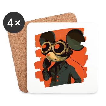 Mouse - Coasters (set of 4) - white - Front