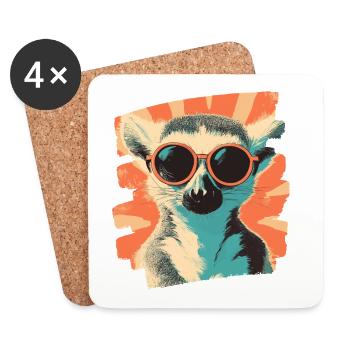 Lemur - Coasters (set of 4) - white - Front