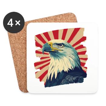Eagle - Coasters (set of 4) - white - Front