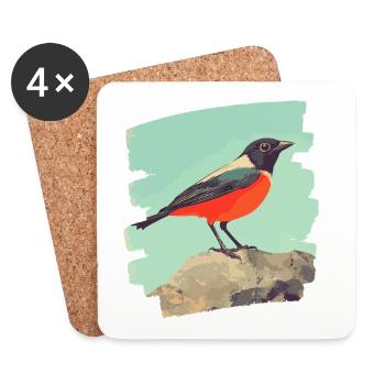 Canari - Dessous de verre (lot de 4) - blanc - Devant