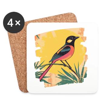 Canari - Dessous de verre (lot de 4) - blanc - Devant