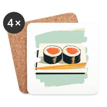 Sushi - Untersetzer (4er-Set) - Weiß - Vorne