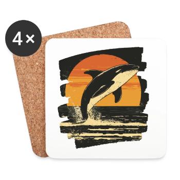 Orca - Untersetzer (4er-Set) - Weiß - Vorne