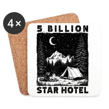 Hôtel 5 milliards d’étoiles Randonnée Nature Plein air - Dessous de verre (lot de 4) - blanc - Devant