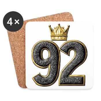 92 Number Krone - Coasters (set of 4) - white - Front
