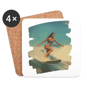Surfer - Coasters (set of 4) - white - Front