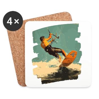 Kitesurfers - Coasters (set of 4) - white - Front